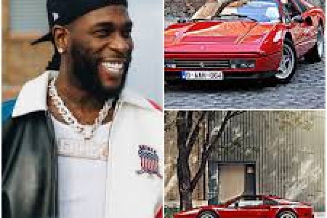 Netizens Reacts as Burnaboy Shows off his 1988 old vintage ferari