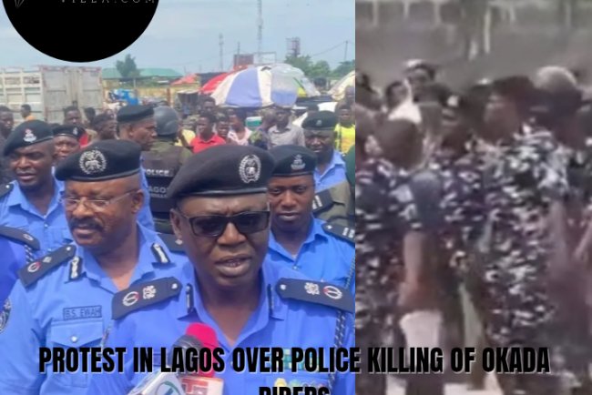 PROTEST IN LAGOS OVER POLICE MEN KILLING OKADA RIDERS