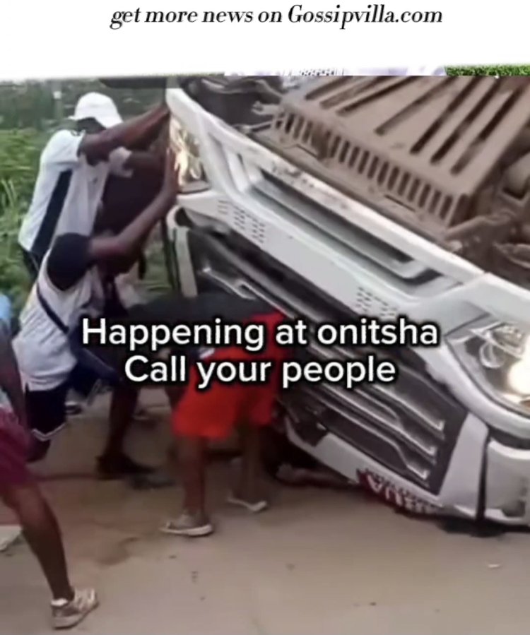Just-in 5 De@d Many injured! "As Dangote Truck falls this morning at Onitsha Anambra state "