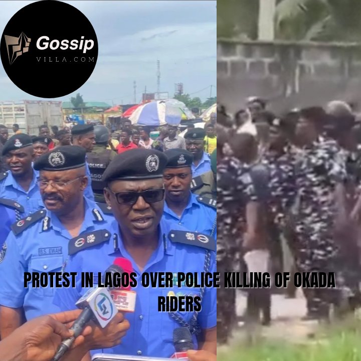 PROTEST IN LAGOS OVER POLICE MEN KILLING OKADA RIDERS