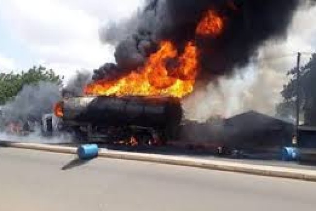 BREAKING NEWS: Tanker Explosion Sparks Panic at lyana Isolo, Lagos