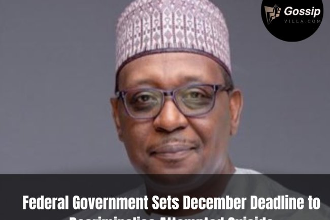 Federal Government Sets December Deadline to Decriminalise Attempted Suicide