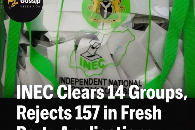 INEC Shortlists 14 Political Associations, Rejects 157 in Party Registration Screening