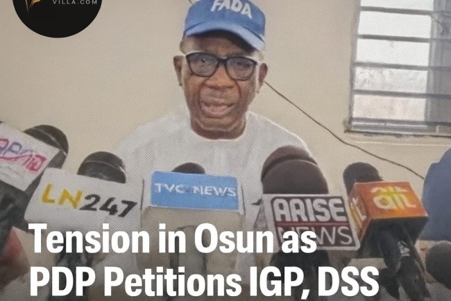 PDP Petitions IGP, DSS Over Alleged Intimidation by Defected Osun Senator Fadahunsi
