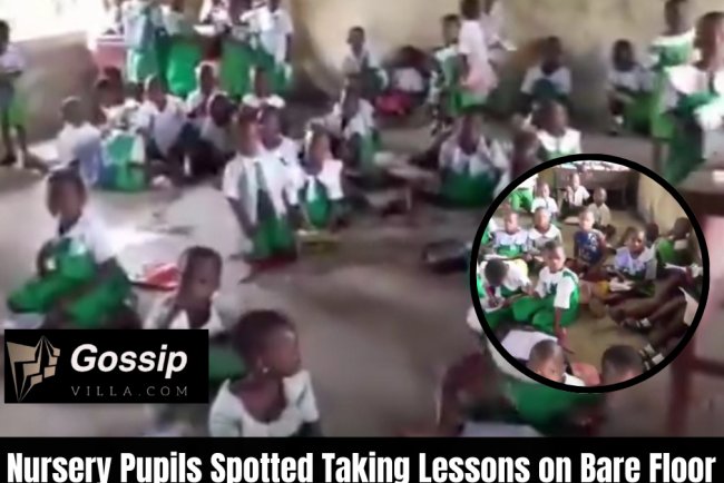 Nursery Pupils Spotted Taking Lessons on Bare Floor in Delta School