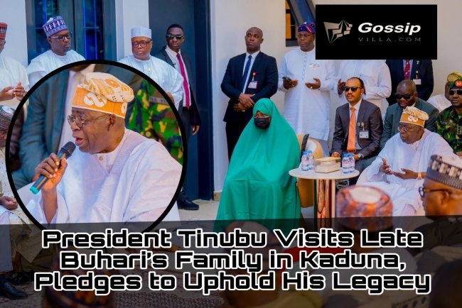 President Tinubu Visits Late Buhari’s Family in Kaduna, Pledges to Uphold His Legacy