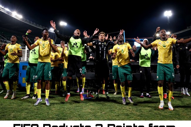 FIFA Deducts 3 Points from South Africa Over Ineligible Player in World Cup Qualifiers