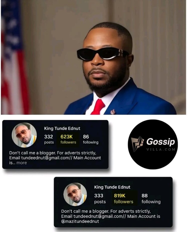 Kingmaker Tunde Ednut’s Instagram Page with Over 4.6 Million Followers Taken Down