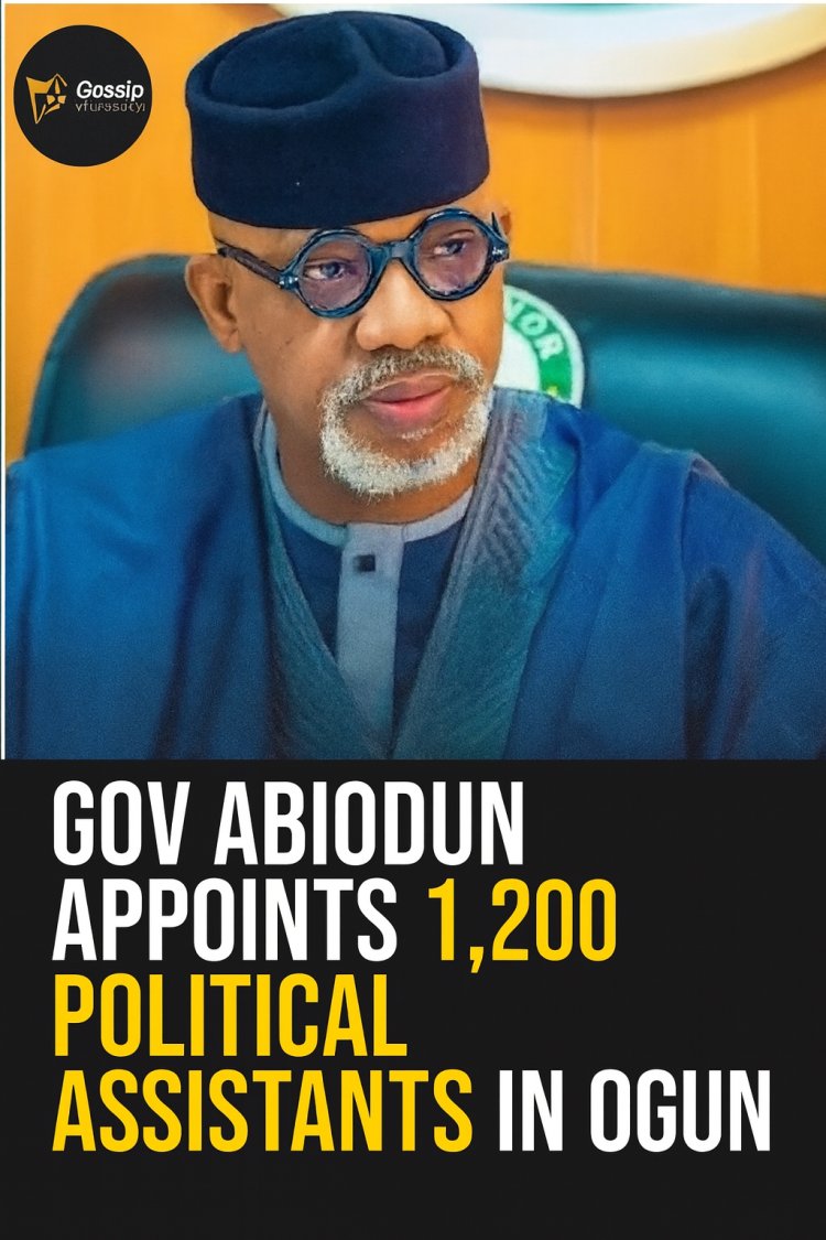 Gov Abiodun Appoints 1,200 Political Assistants to Strengthen Grassroots Governance in Ogun