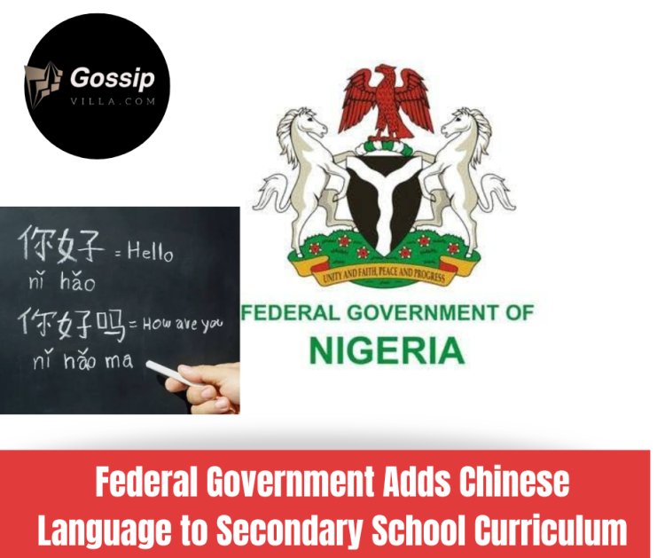 Federal Government Adds Chinese Language to Secondary School Curriculum