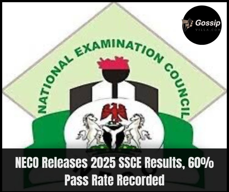 NECO Releases 2025 SSCE Results, 60% Pass Rate Recorded