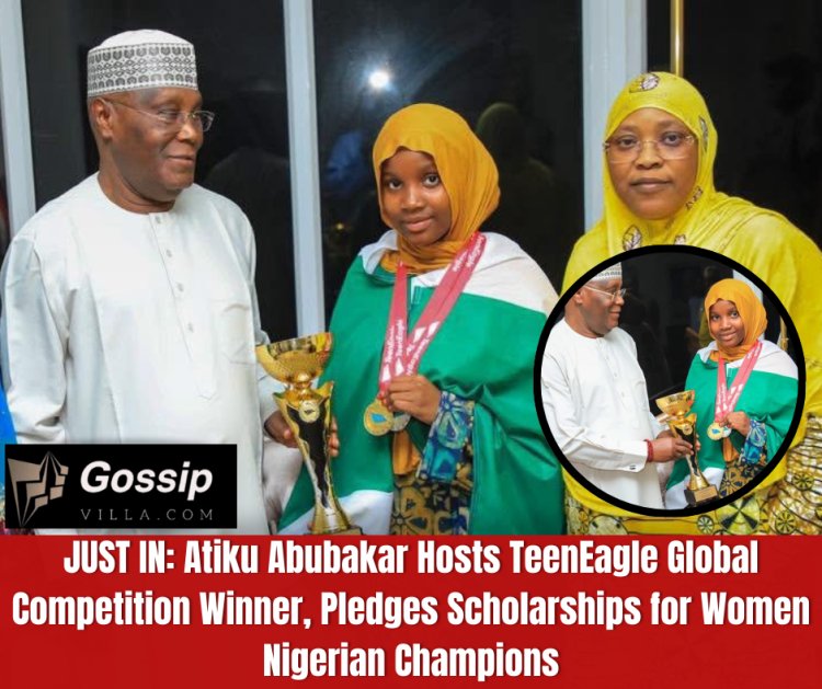Atiku Abubakar Hosts TeenEagle Global Competition Winner, Pledges Scholarships for Nigerian Champions