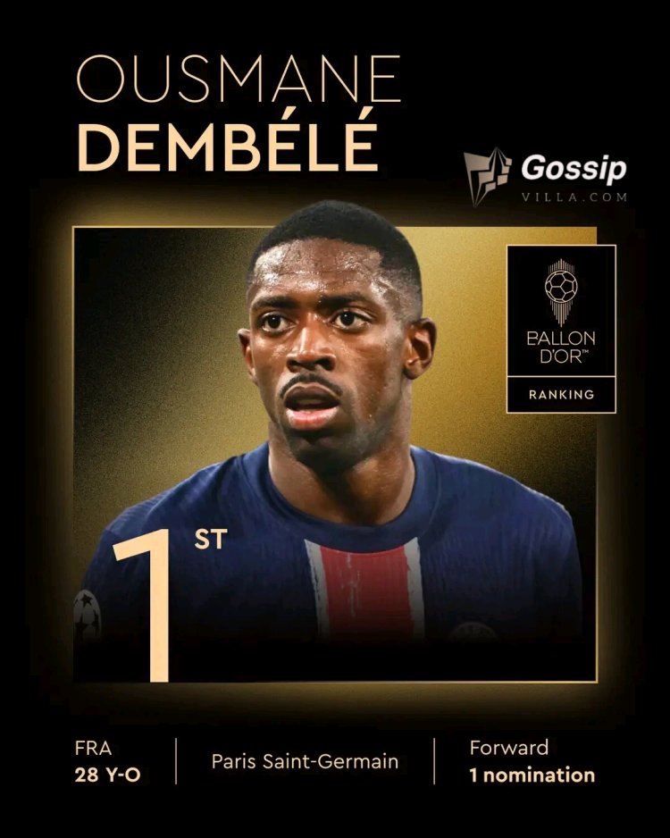 Ousmane Dembélé Wins 2025 Ballon d'Or