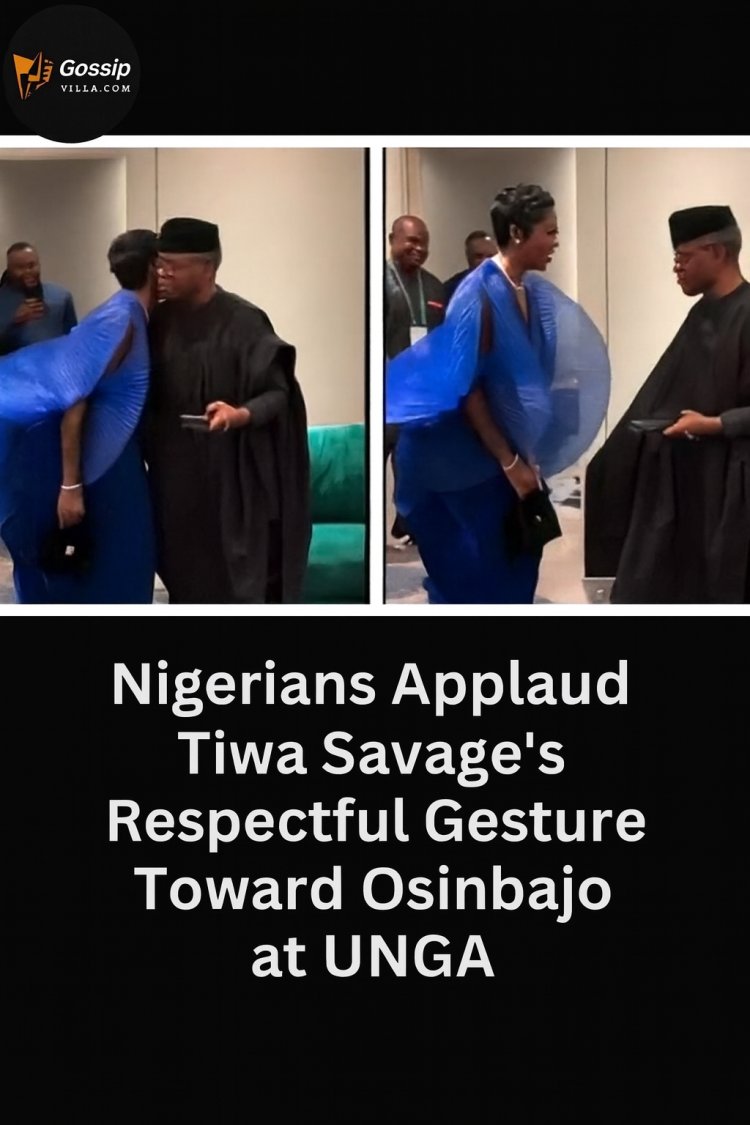 Tiwa Savage Earns Praise for Respectful Gesture to Osinbajo at UNGA”