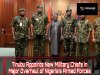 Tinubu Appoints New Military Chiefs in Major Overhaul of Nigeria’s Armed Forces