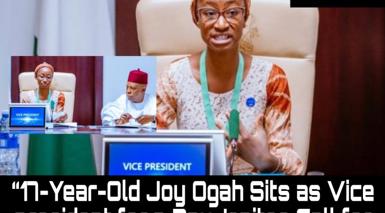 17-Year-Old Joy Ogah Sits as Vice President for a Day, Ignites Call for Girls’ Education