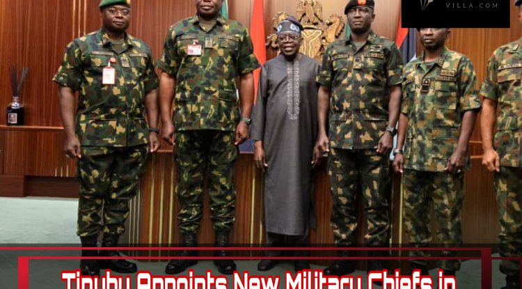 Tinubu Appoints New Military Chiefs in Major Overhaul of Nigeria’s Armed Forces