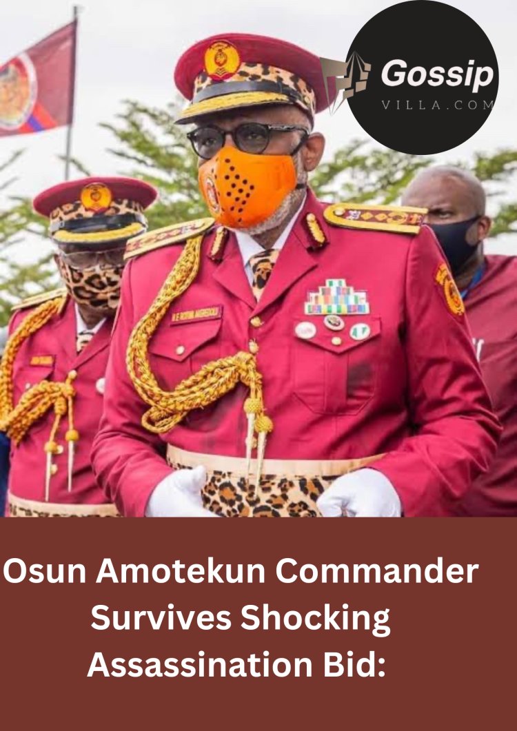 Osun Amotekun Commander Survives Shocking Assassination Bid