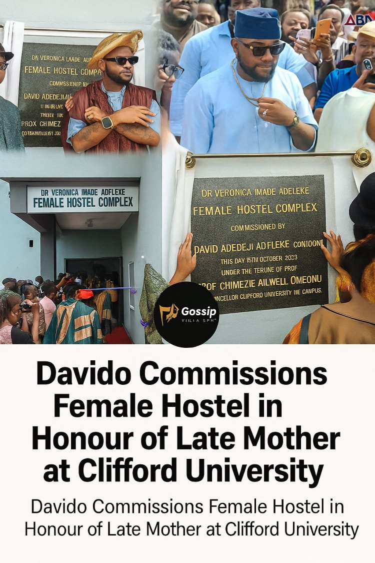 Davido Immortalizes Late Mother with “Veronica Adeleke Female Hostel” at Clifford University