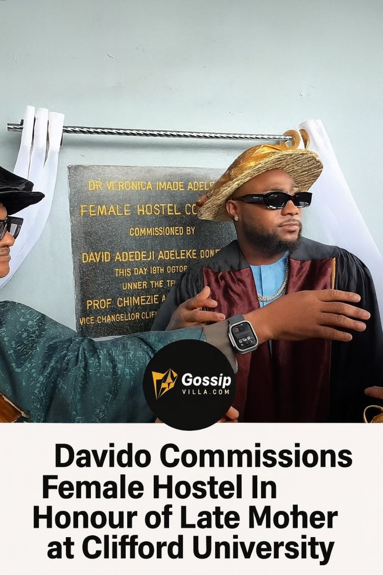 Davido Immortalizes Late Mother with “Veronica Adeleke Female Hostel” at Clifford University
