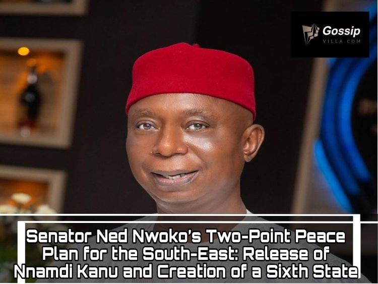 Senator Ned Nwoko’s Two-Point Peace Plan for the South-East: Release of Nnamdi Kanu and Creation of a Sixth State