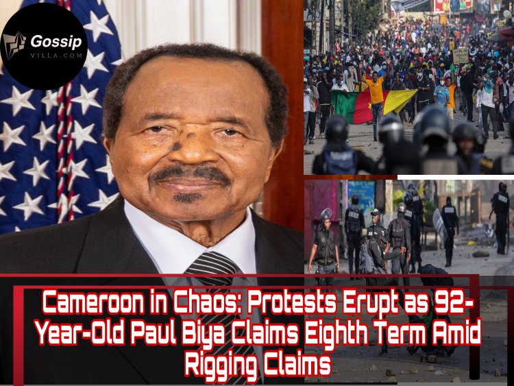 Cameroon in Chaos: Protests Erupt as 92-Year-Old Paul Biya Claims Eighth Term Amid Rigging Claims