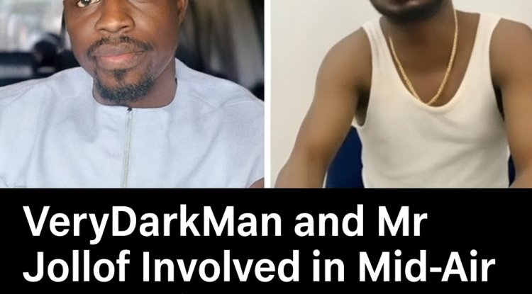 Mid-Air Chaos: VeryDarkMan and Mr Jollof Clash on Asaba–Lagos Flight