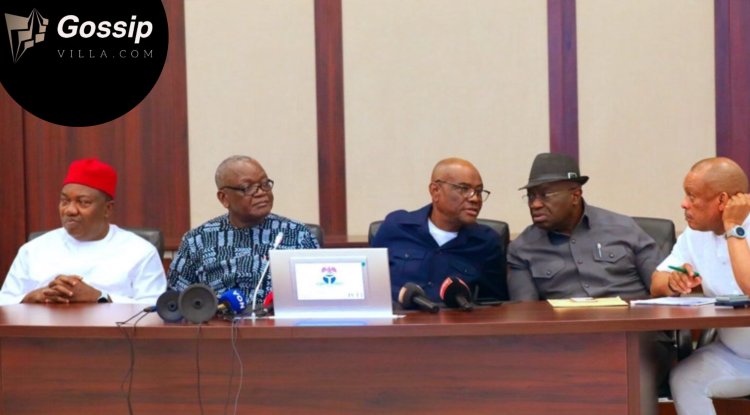 Chaos Erupts at PDP Headquarters: Wike, Makinde, and Bala Mohammed Locked in Fierce Battle for Control