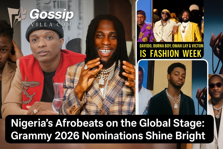 Davido, Burna Boy & Omah Lay Make History with Joint 2026 GRAMMY Nominations — Afrobeats Triumphs on the Global Stage