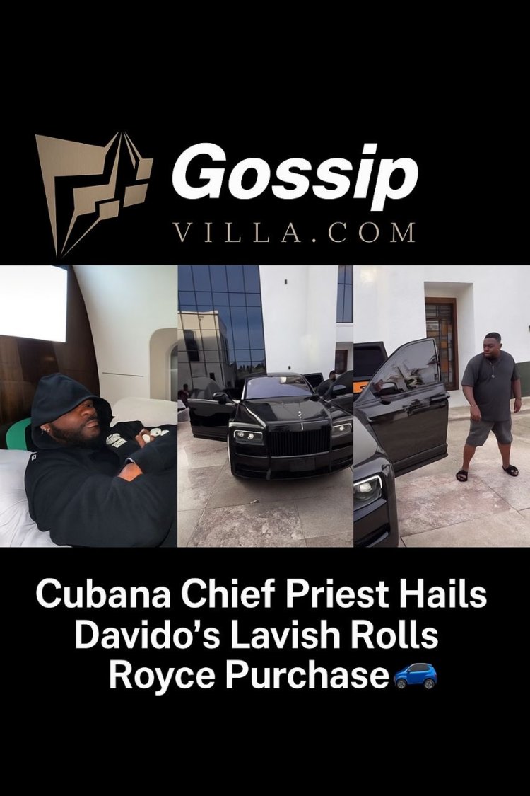 Davido Unveils ₦1.2 Billion Rolls Royce Spectre as Cubana Chief Priest Hails the Ultimate Display of Power and Brotherhood