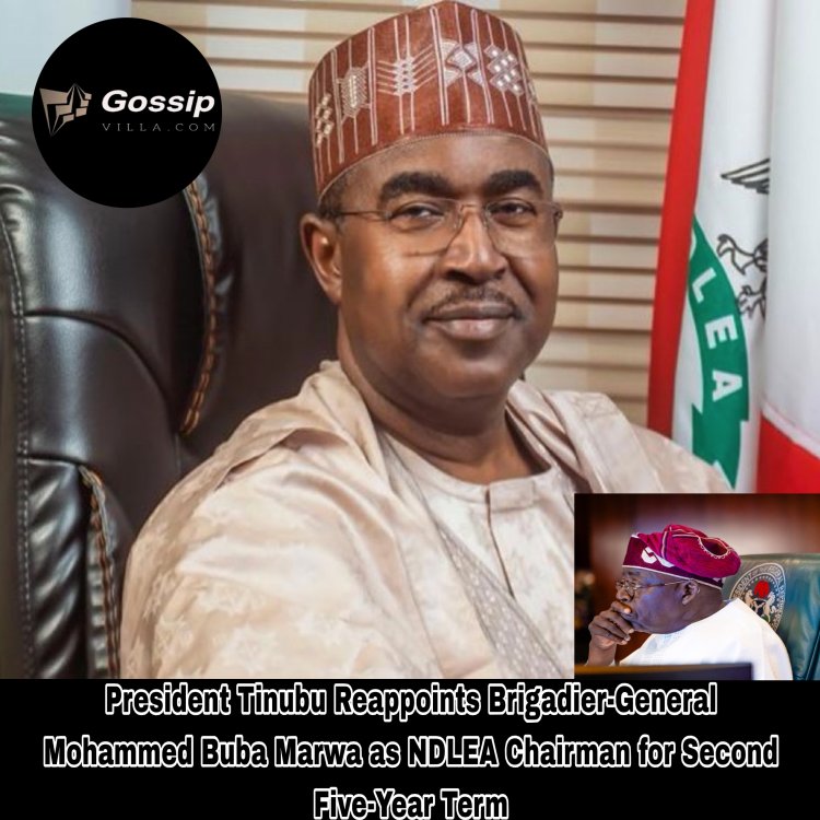 President Tinubu Reappoints Brigadier-General Mohammed Buba Marwa as NDLEA Chairman for Second Five-Year Term