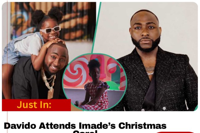 Davido Rushes From Back-to-Back Shows to Cheer Daughter Imade at School Christmas Carol, Wins Hearts Online