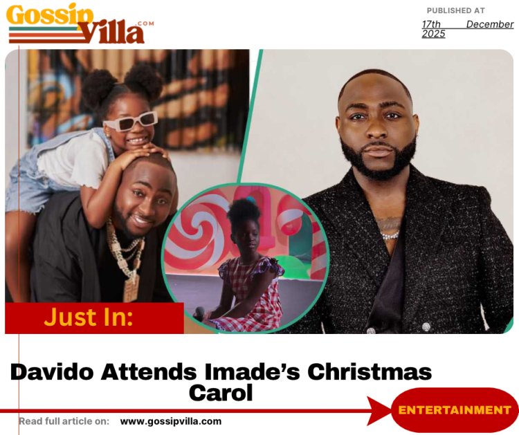Davido Rushes From Back-to-Back Shows to Cheer Daughter Imade at School Christmas Carol, Wins Hearts Online